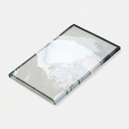 Planet Earth met Zee-ijsdekking in 1980. Post-it® Notes (Schuin)