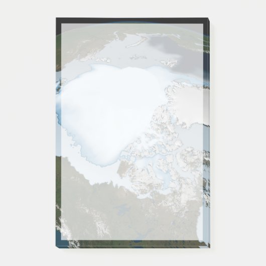 Planet Earth met Zee-ijsdekking in 1980. Post-it® Notes (Voorkant)