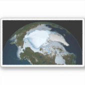 Planet Earth met Zee-ijsdekking in 1980. Sticker (Voorkant)