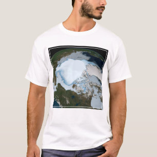 Planet Earth met Zee-ijsdekking in 1980. T-shirt