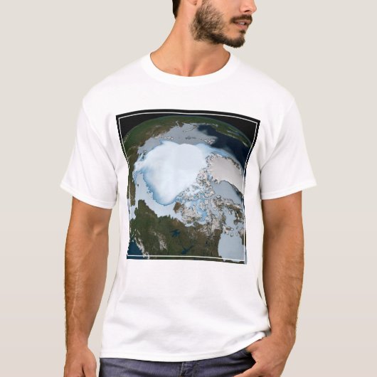 Planet Earth met Zee-ijsdekking in 1980. T-shirt (Voorkant)