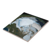 Planet Earth met Zee-ijsdekking in 1980. Tegeltje (Zijkant)