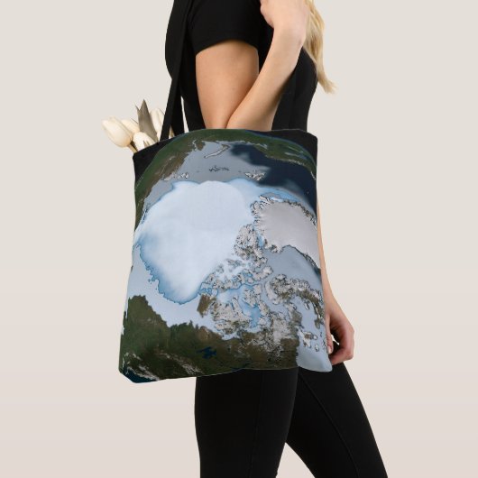 Planet Earth met Zee-ijsdekking in 1980. Tote Bag (Dichtbij)
