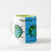 Planet EARTH - Mijn thuis - Tweekleurige Koffiemok (Voorkant links)
