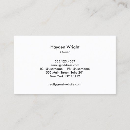 Planet Earth Milieu Visitekaartje (Achterkant)