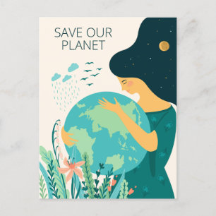 Planet Earth Moeder Briefkaart
