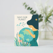 Planet Earth Moeder Briefkaart (Staand voorkant)