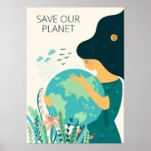 Planet Earth Moeder Poster (Voorkant)