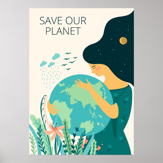 Planet Earth Moeder Poster (Voorkant)