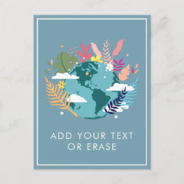 Planet Earth Natuur Clouds Tropisch Jouw tekst toe Feestdagenkaart