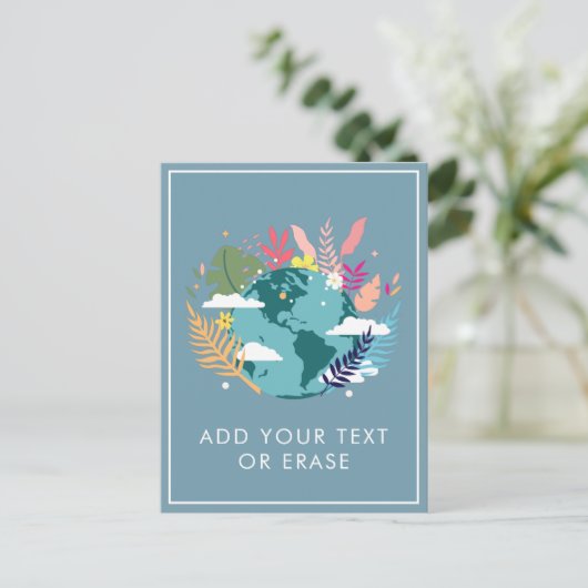 Planet Earth Natuur Clouds Tropisch Jouw tekst toe Feestdagenkaart (Staand voorkant)
