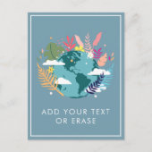 Planet Earth Natuur Clouds Tropisch Jouw tekst toe Feestdagenkaart (Voorkant)