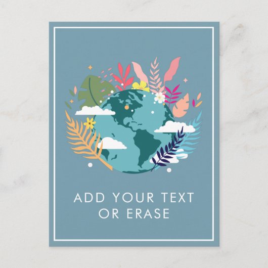 Planet Earth Natuur Clouds Tropisch Jouw tekst toe Feestdagenkaart (Voorkant)