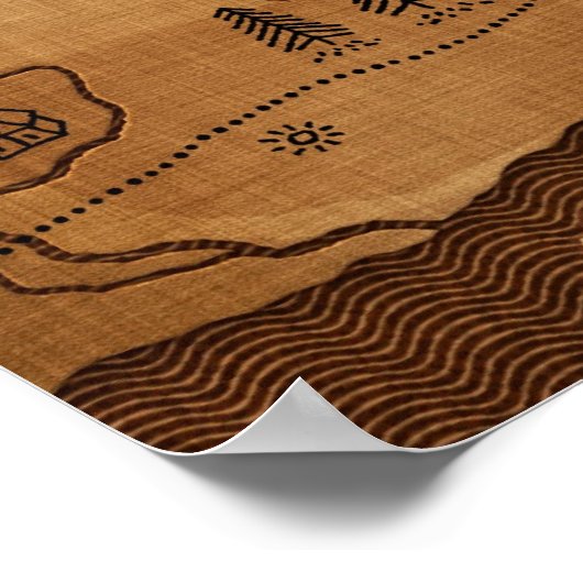 Planet Earth - omgekeerd (geen tekst) Poster (Hoek)