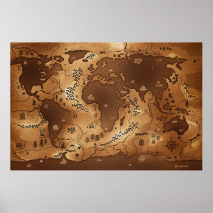 Planet Earth - omgekeerd (geen tekst) Poster