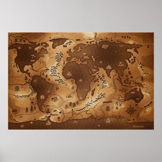 Planet Earth - omgekeerd (geen tekst) Poster (Voorkant)