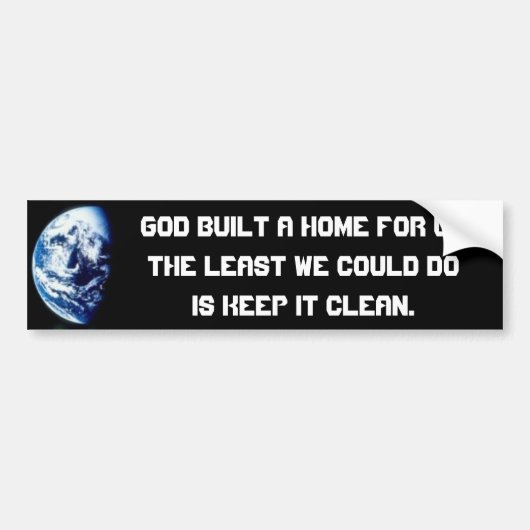 Planet Earth ons huis Bumpersticker (Voorkant)