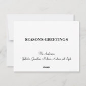 Planet Earth op zwart | Vrede | Personaliseren Feestdagenkaart (Achterkant)