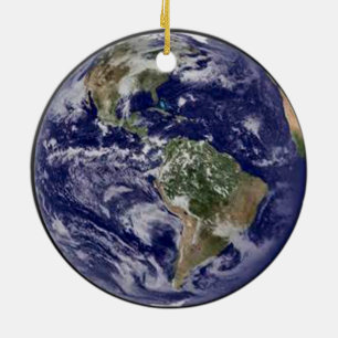 Planet Earth Ornament. Keramisch Ornament