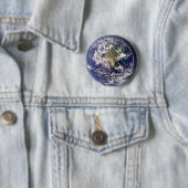Planet Earth Peace Sign Ronde Button 5,7 Cm (In situ)