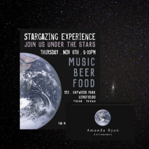 Planet Earth, Planetarium-evenement Adverteren Flyer