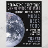 Planet Earth, Planetarium-evenement Adverteren Flyer (Voorkant)