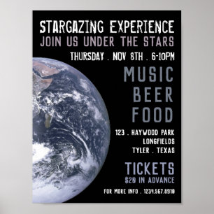 Planet Earth, Planetarium-evenement Adverteren Poster
