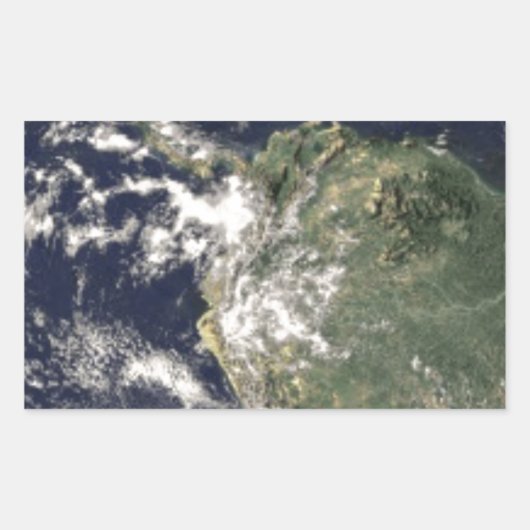 Planet Earth Rechthoekige Sticker (Voorkant)