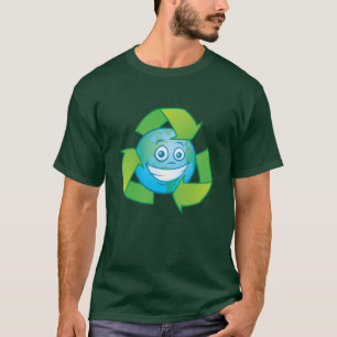 Planet Earth Recyclen tekenfilm T-shirt