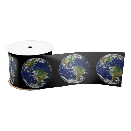 Planet Earth Ribbon - HAMbWG Satijnen Lint (Spoel)