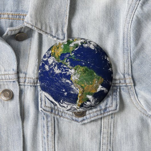 Planet Earth | Ronde Button 4,0 Cm (In situ)