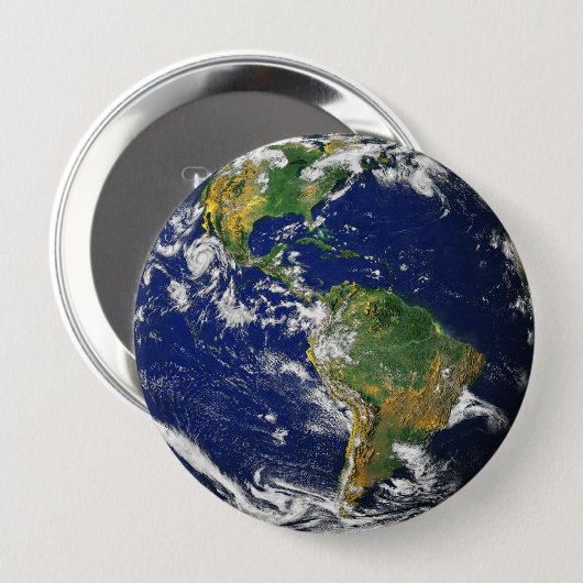Planet Earth | Ronde Button 4,0 Cm (Voorkant /achterkant)