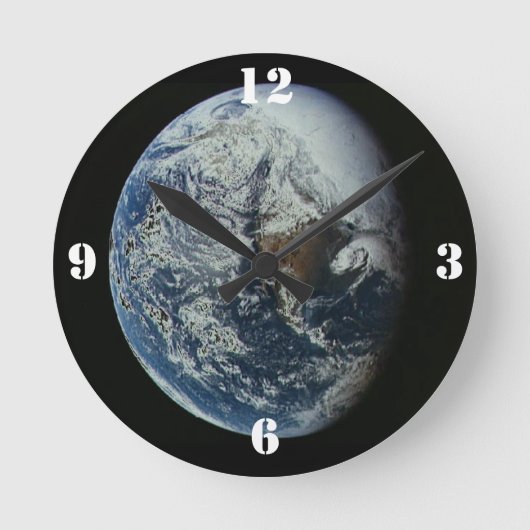 Planet Earth Ronde Klok (Voorkant)