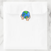 Planet Earth Ronde Sticker (Tas)