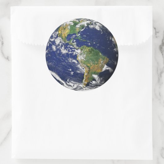 Planet Earth Ronde Sticker (Tas)