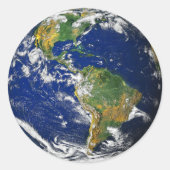 Planet Earth Ronde Sticker (Voorkant)