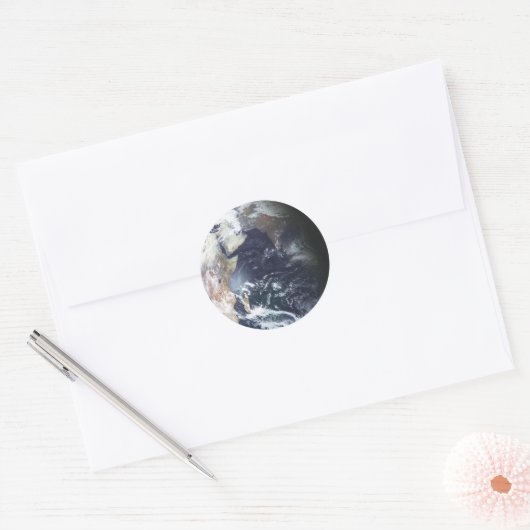 PLANET EARTH RONDE STICKER (Envelop)