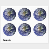 Planet Earth Ronde Sticker (Vel)