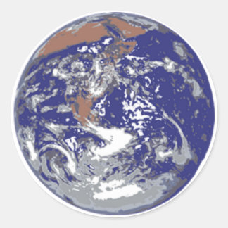 Planet Earth Ronde Sticker
