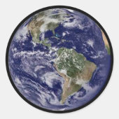 Planet Earth Ronde Stickers (Voorkant)