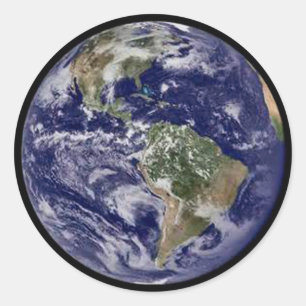 Planet Earth Ronde Stickers