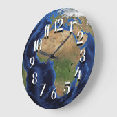 Planet Earth Satellite Afbeelding of Africa Round Grote Klok (Hoek)