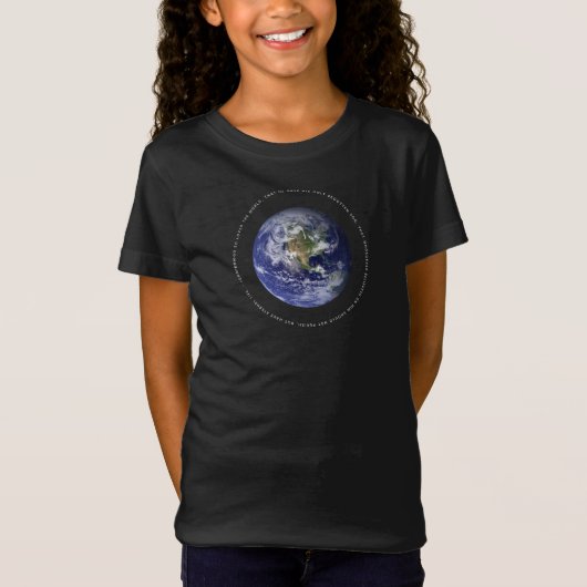 Planet Earth Space - Christelijk John 3:16 Religie T-shirt (Voorkant)