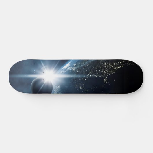 Planet Earth Space Uitzicht Persoonlijk Skateboard (Horizontaal)