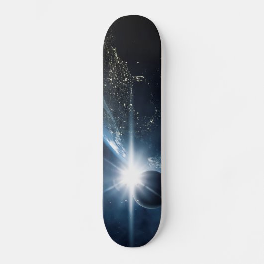 Planet Earth Space Uitzicht Persoonlijk Skateboard (Voorkant)