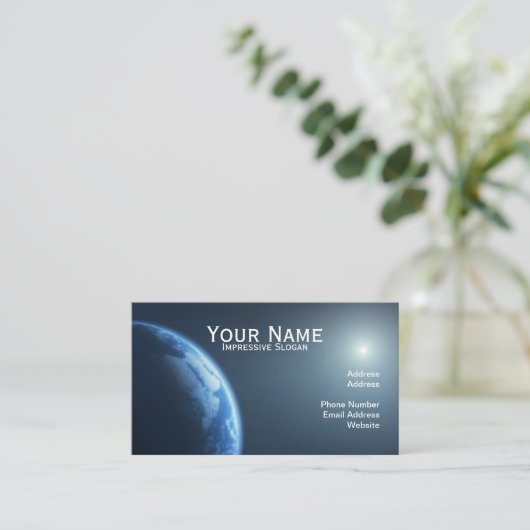 Planet Earth Space Uitzicht Visitekaartje (Staand voorkant)