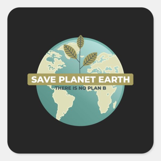 PLANET EARTH Sticker SAVE (Voorkant)