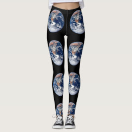 Planet Earth uitzicht uit Apollo 17 Leggings