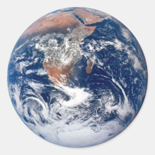 Planet Earth uitzicht uit Apollo 17 Ronde Sticker