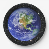PLANET EARTH v3-sterren achtergrond (zonnestelsel) Papieren Bordje (Voorkant)